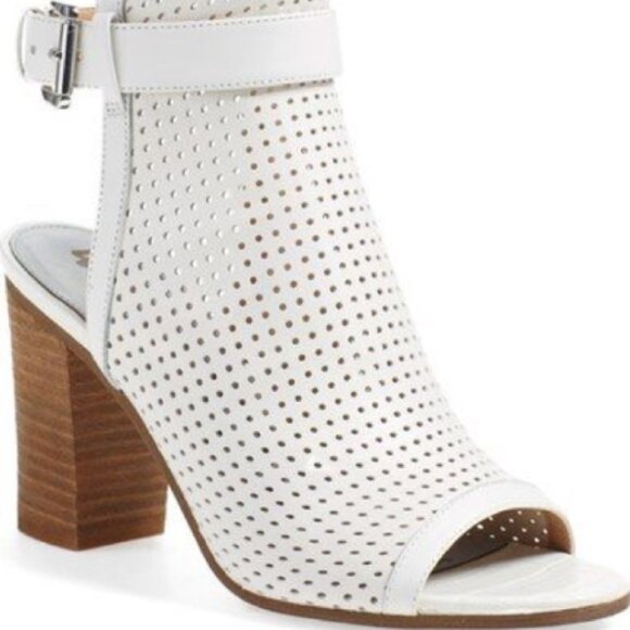 Sam Edelman Emmie Perforated Open Toe Block-Heel Slingback Ankle Bootie Sandals - Picture 4 of 12